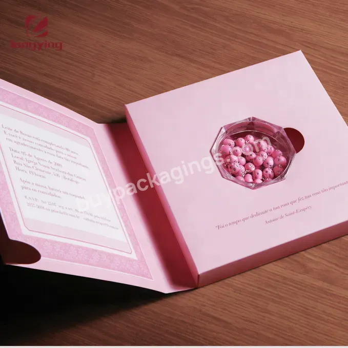 Custom High Grade Pink Romantic Gift Box Cardboard With Necklace /bracelet/earring/ Ring For Jewelry Packaging Box