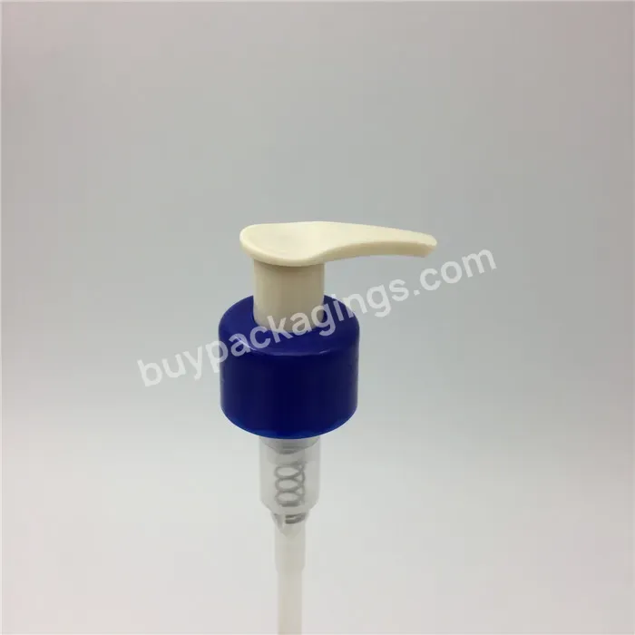 Custom High Quality Dark Blue Color Left-right Lock Lotion Dispenser Pump 28/410 Manufacturer/wholesale