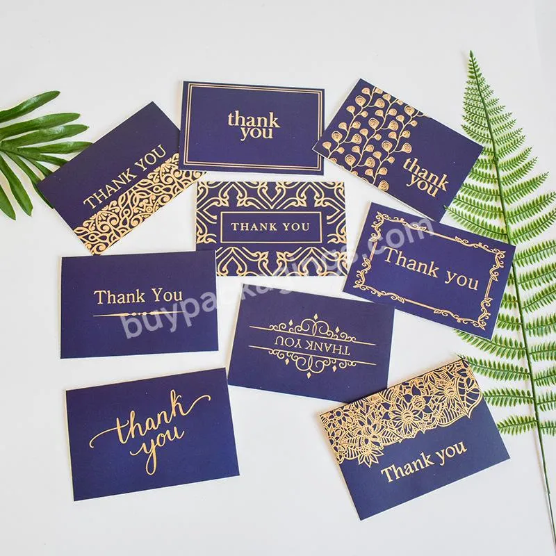 Custom High Quality Factory Price Frosted Thank You Stickers and Cards For Small Business Clothing Business Cards