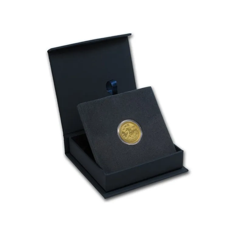 Custom high quality handmade gold coin gift box