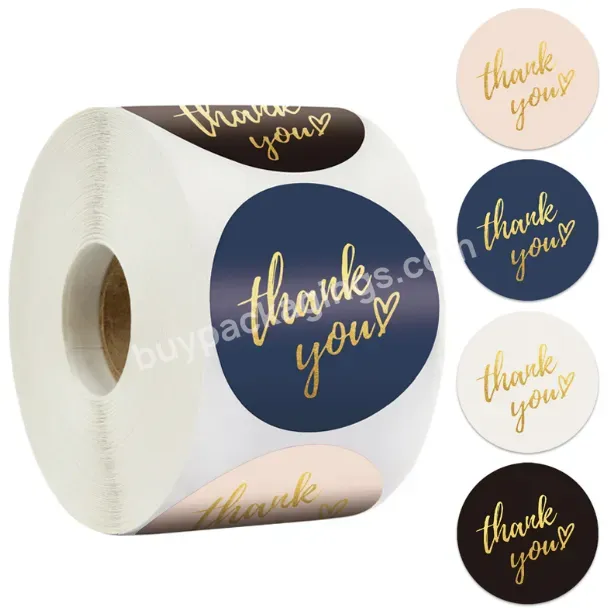 Custom High Quality Hot Sale Self Adhesive Thank You For Your Support Brand Logo Sticker Label