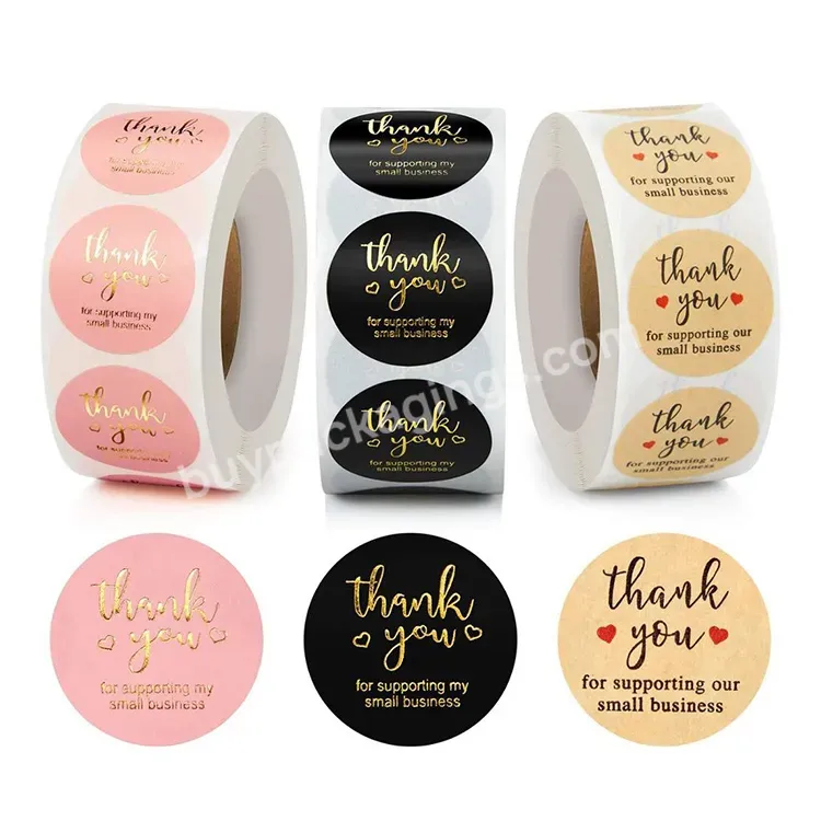 Custom High Quality Hot Sale Self Adhesive Thank You For Your Support Brand Logo Sticker Label