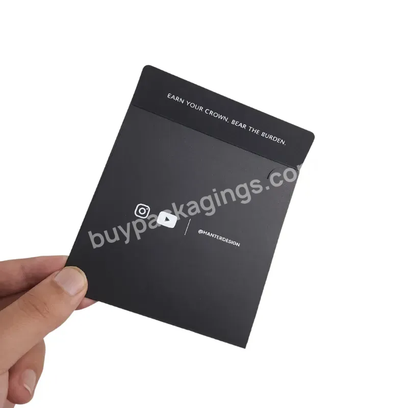 Custom High Quality Luxury Black Paper Envelope Gift Packaging Kraft Paper Envelop With Your Own Logo