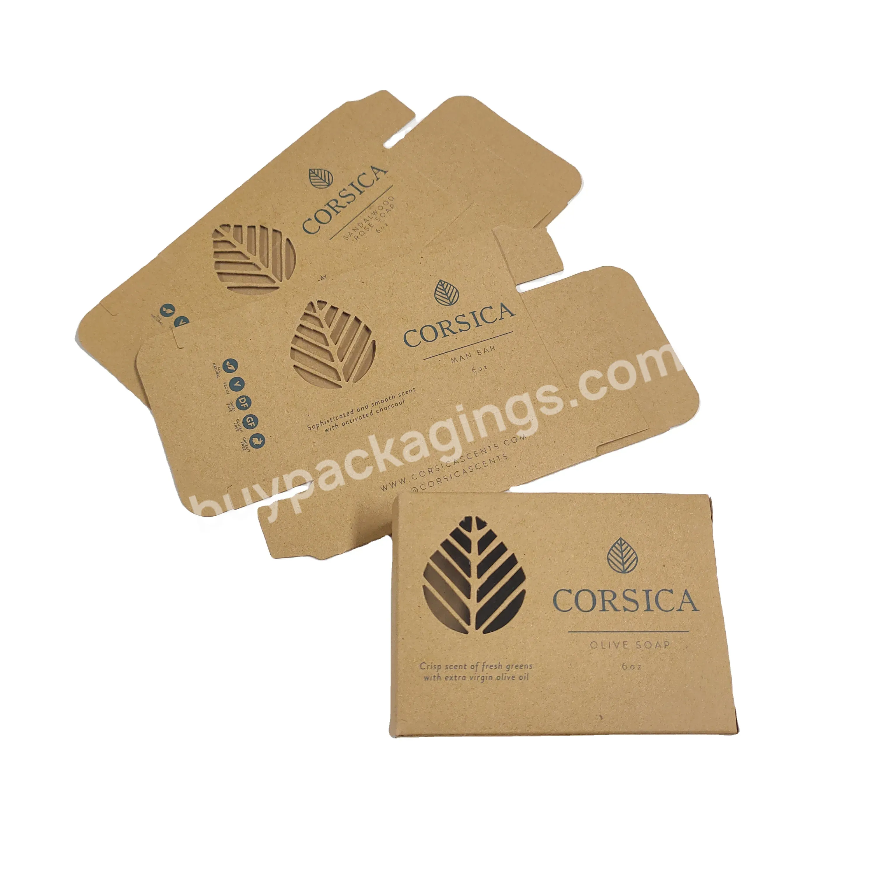 Custom High Quality Paper Packaging Box With Logo For Kraft Paper Soap Box