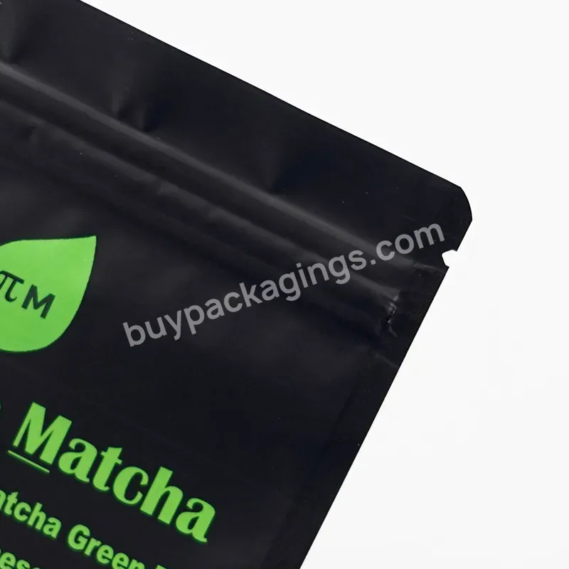 Custom High Quality Printing Aluminum Foil Black Ziplock Stand Up Pouch Packaging Bags With Zipper