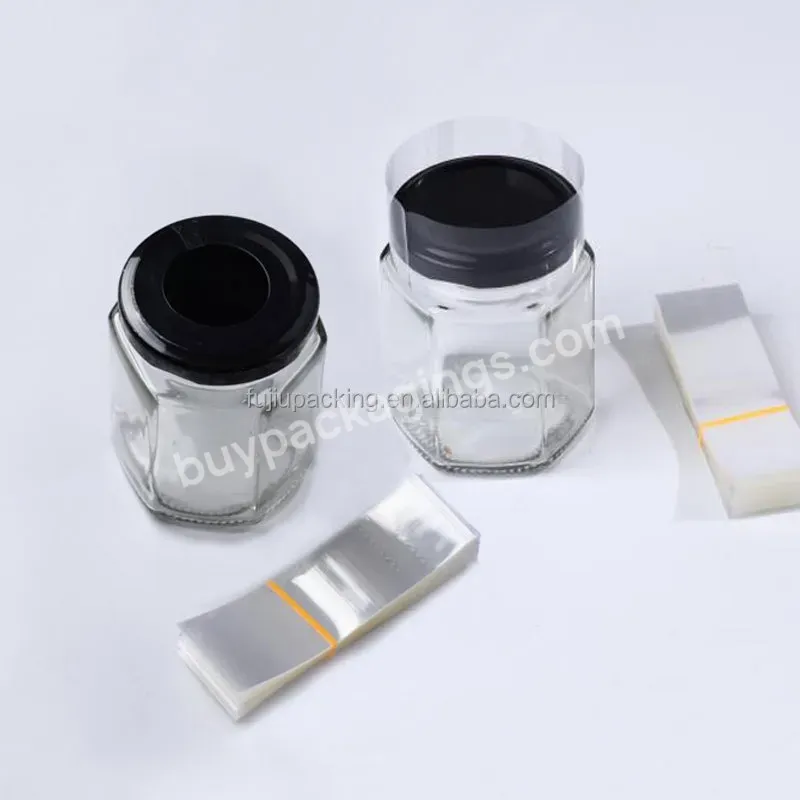 Custom High Quality Pvc Petg Pet Clear Neck Shrink Bands Sleeve Shrink Wrap Heat Neck Box Shrink Sleeve For Bottle Jar Label