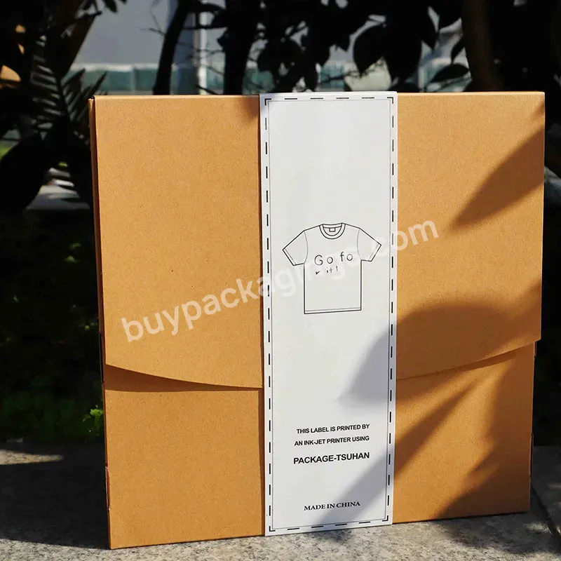 Custom High Quality Recycle T-shirt Kraft Paper Packaging Box With Logo For Clothes