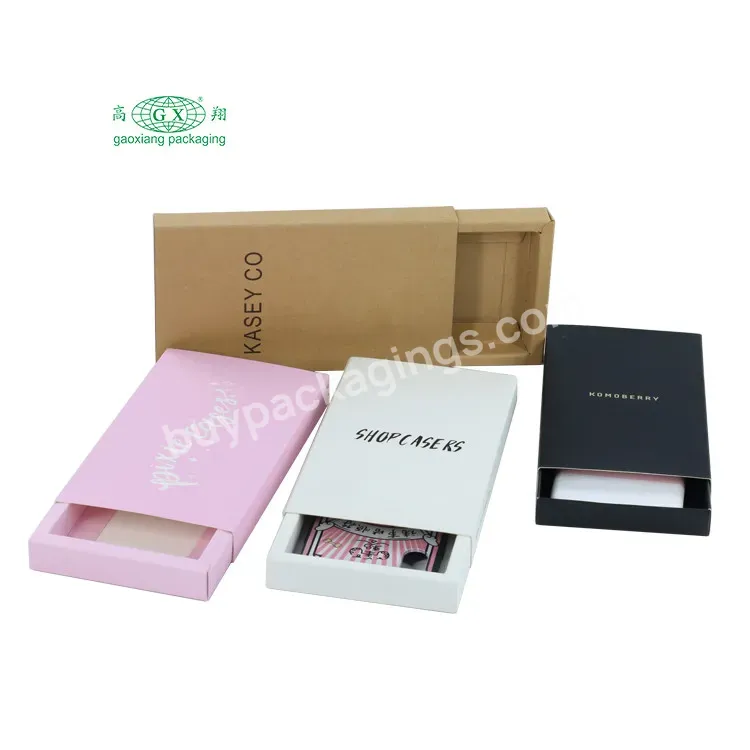 Custom High Quality Sliding Small Drawer Box Custom Phone Case Packaging For Gift