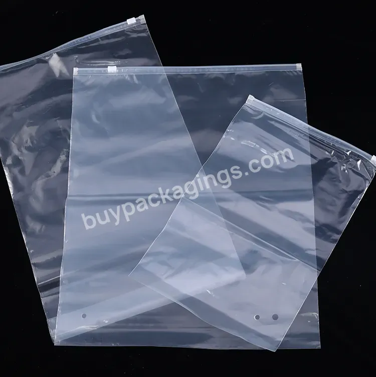 Custom High Quality Transparent Clothing Zipper Packaging Bag Printable Underwear Plastic Packaging Zipper Bags For Clothing