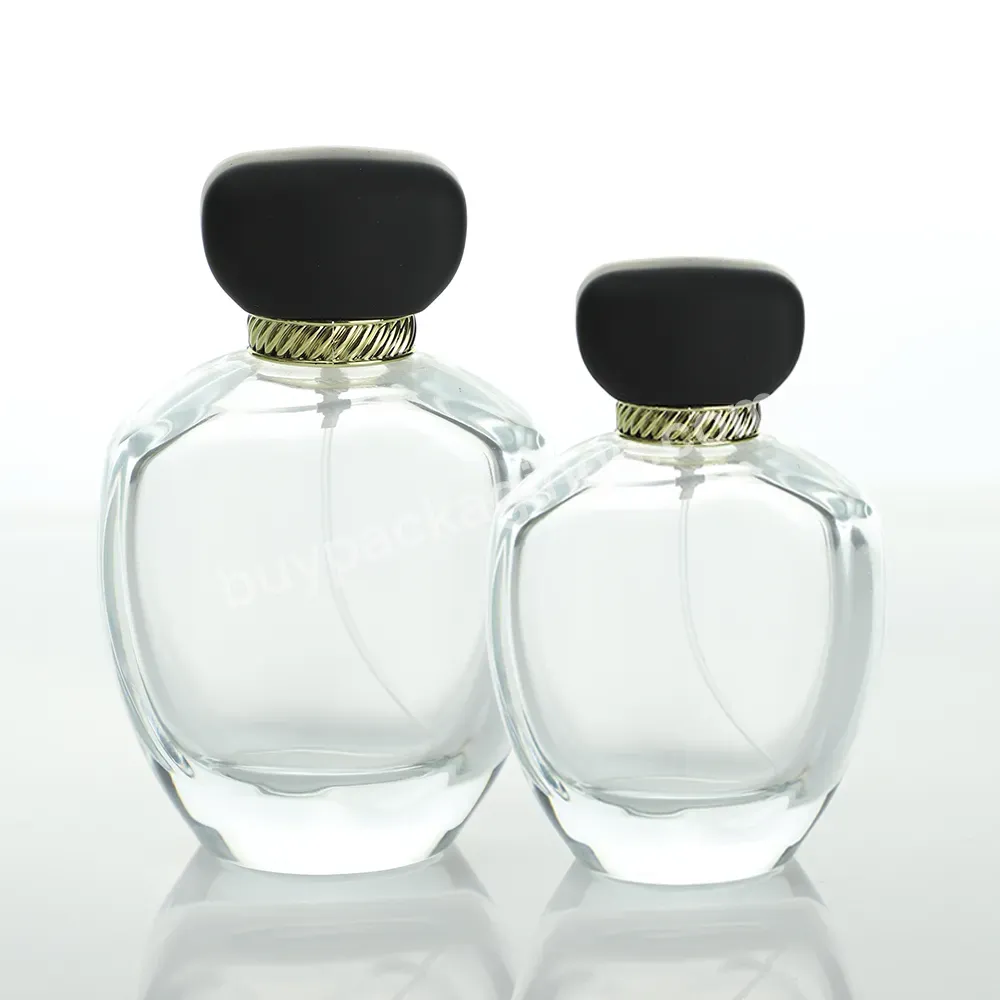 Custom High Quality Transparent Smooth Glass Scent Packaging Bottle Shaped Perfume Spray Pump Bottle