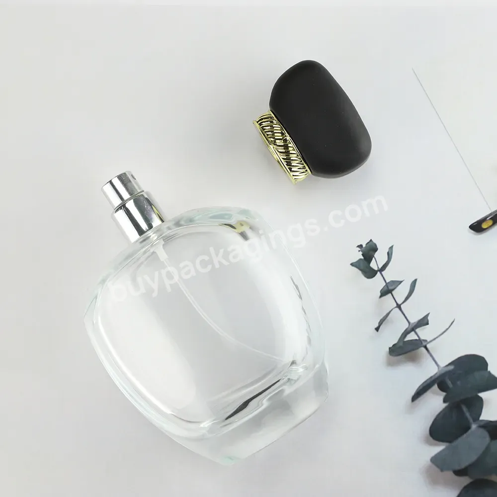 Custom High Quality Transparent Smooth Glass Scent Packaging Bottle Shaped Perfume Spray Pump Bottle