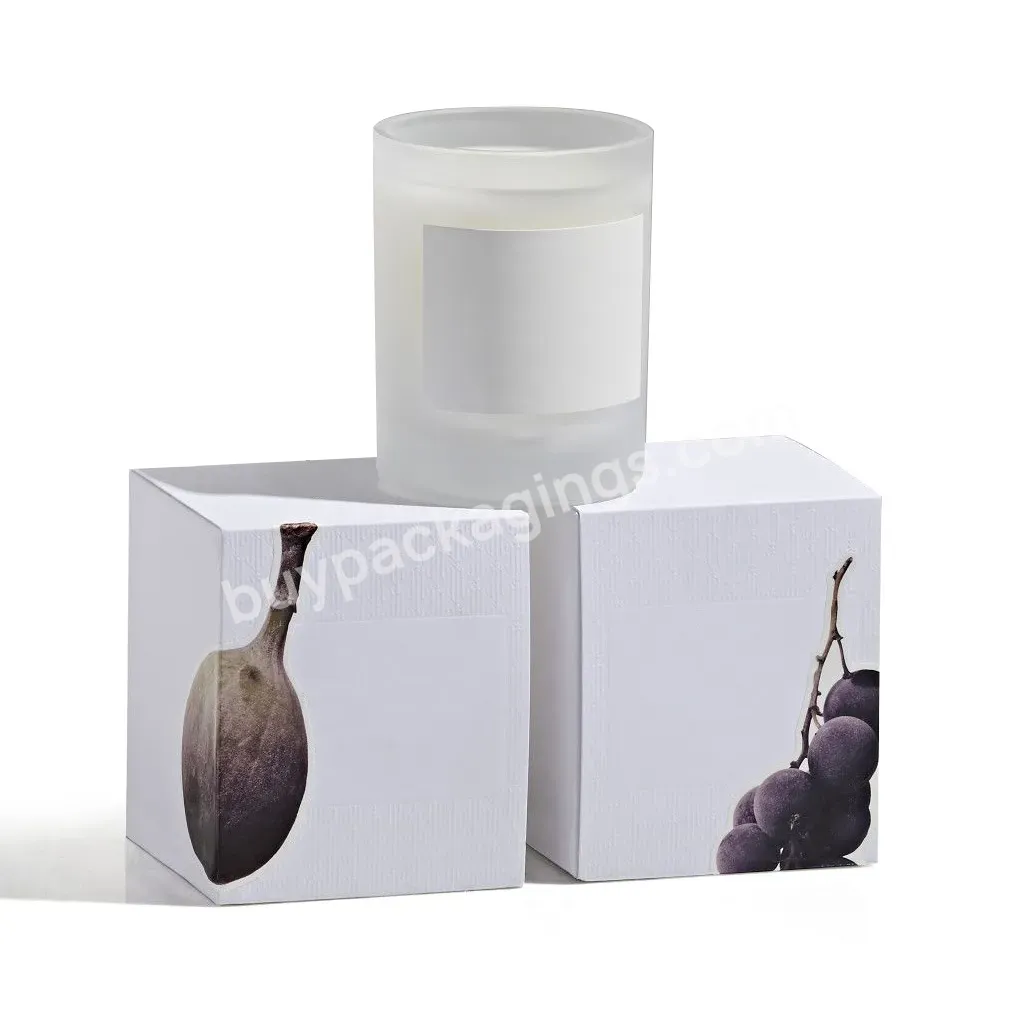 Custom High Quality White Candle Paper Packaging Luxury Boxes With Logo