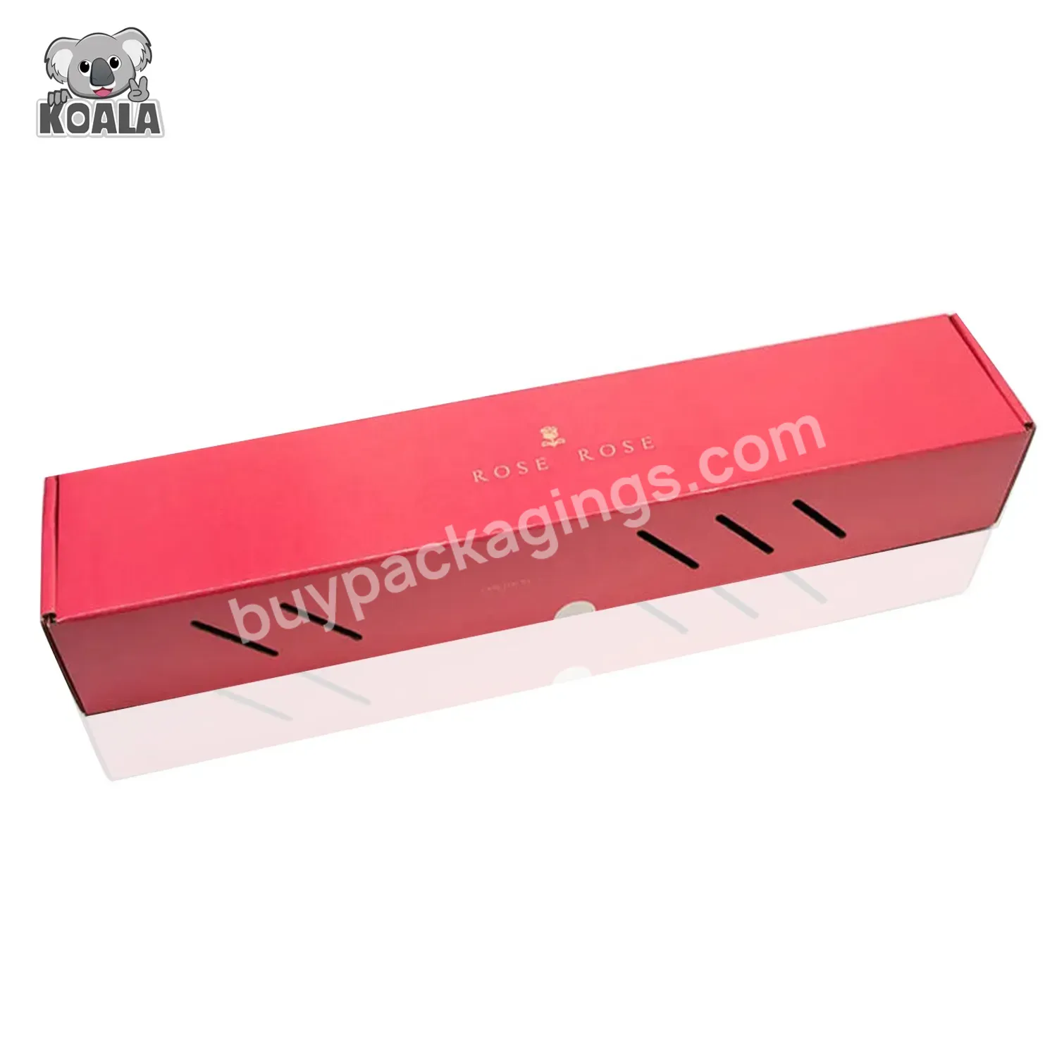 Custom Hign Quality Eco Friendly Long Folding Pink Valentine's Day Roses Flower Gift Box Set Insert Paper Box For Packaging