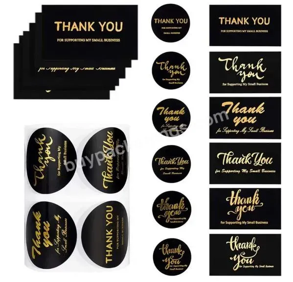 Custom Hologram Thank You Cards Glossy Gold Foil Business Card With Logo