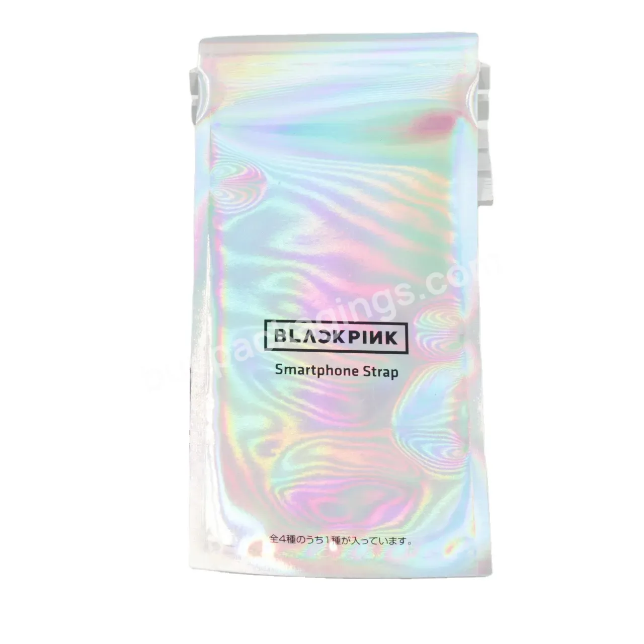 Custom Holographic Aluminum Laminated Plastic Shirts Self Adhesive Clothing Packaging Courier Mailing Bag