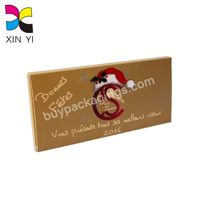 Custom Holographic Paper Slim Chocolate Bar Packaging Boxes Oem Chocolate Box