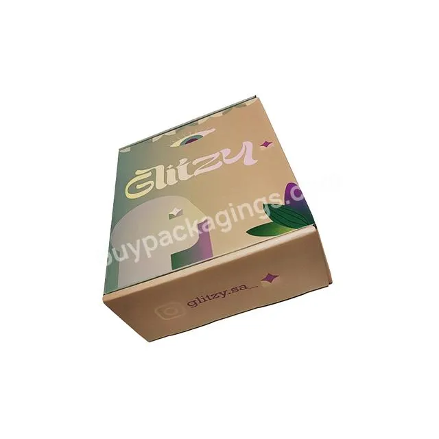 custom holographic skin care mailer cardboard box fro shipping fragance shipping box