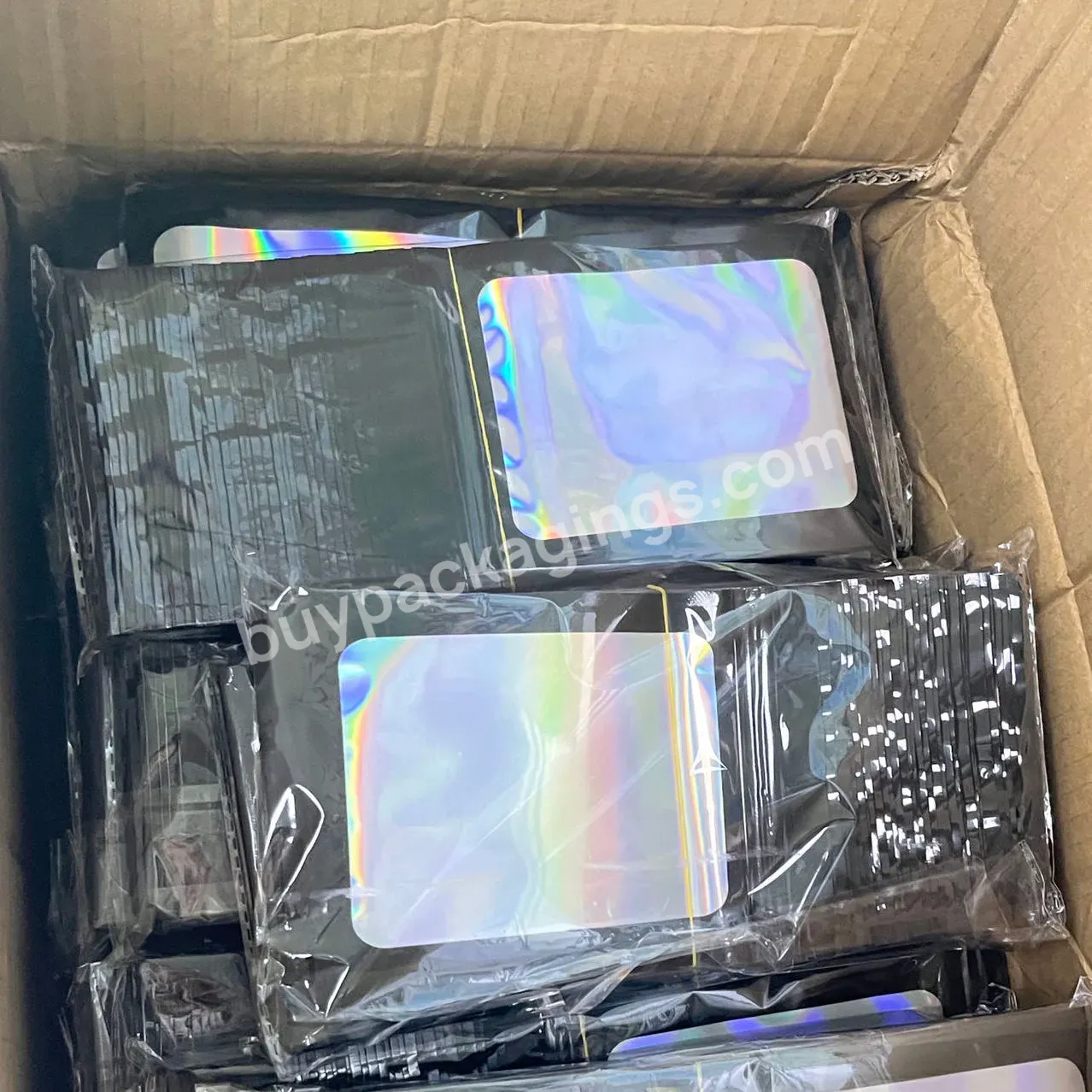 Custom Holographic Window Mylar Bags 3.5g - Buy Mylar Bags 3.5g,Holographic Window Mylar Bags 3.5g,3.5g Mylar Bags.