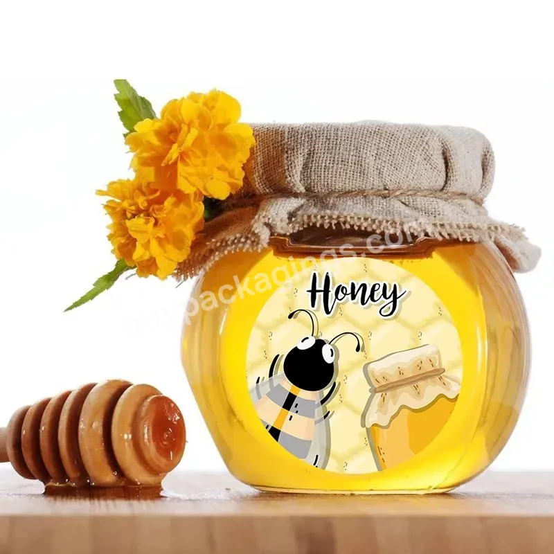 Custom Honey Pot Cover Stickers Bee Sweet Honey Round Seal Sticker Labels Coated Paper Vinyl Gold Foil Waterproof Spot Uv