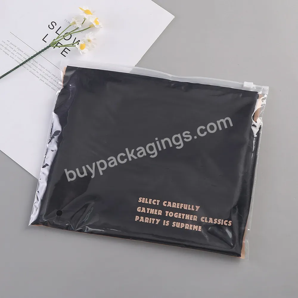 Custom Hoodies/t Shirt Zip Packaging Bag Wholesale Zip Lock Self Sealing Bag Clothing Packaging Frosted Zipper Bags Printed Logo