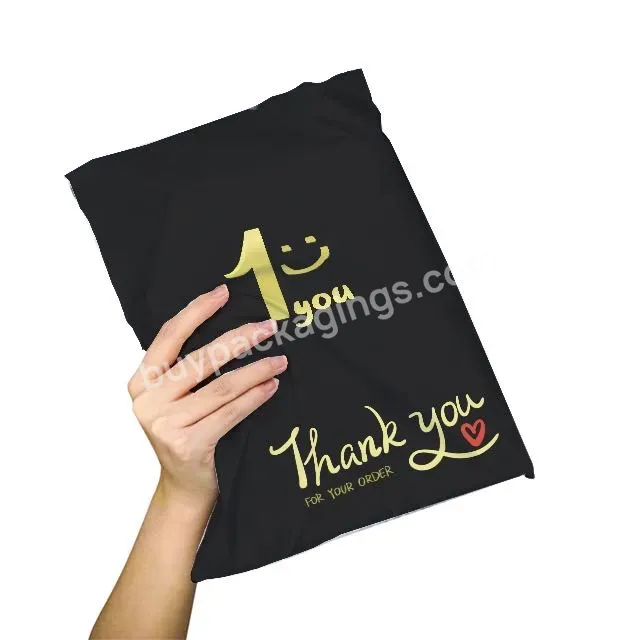 Custom Hot Sale Black Print Packaging Bag Self Seal Shipping Packaging New Material Small Business Packing Supplies