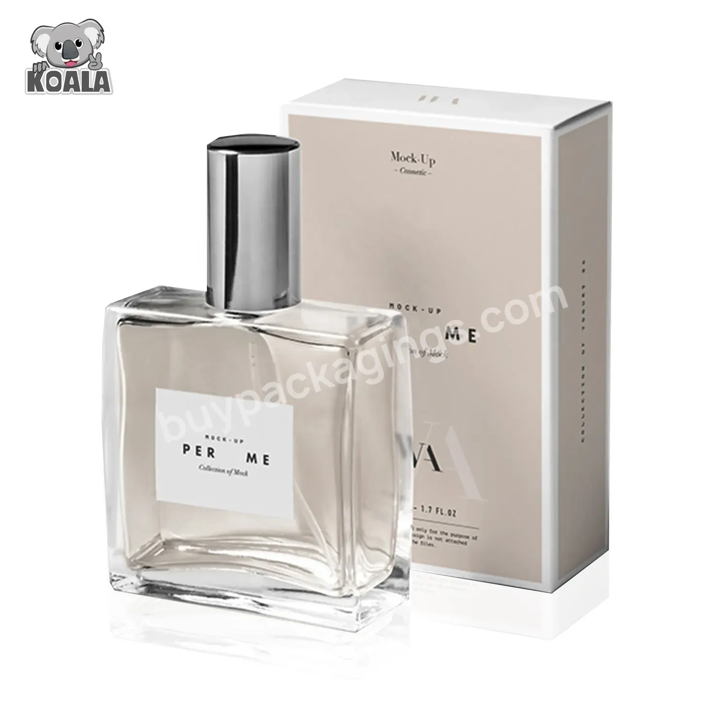 Custom Hot Sale Design 10ml 50ml 100ml White Small Men Paper Sample Perfume Box Packaging