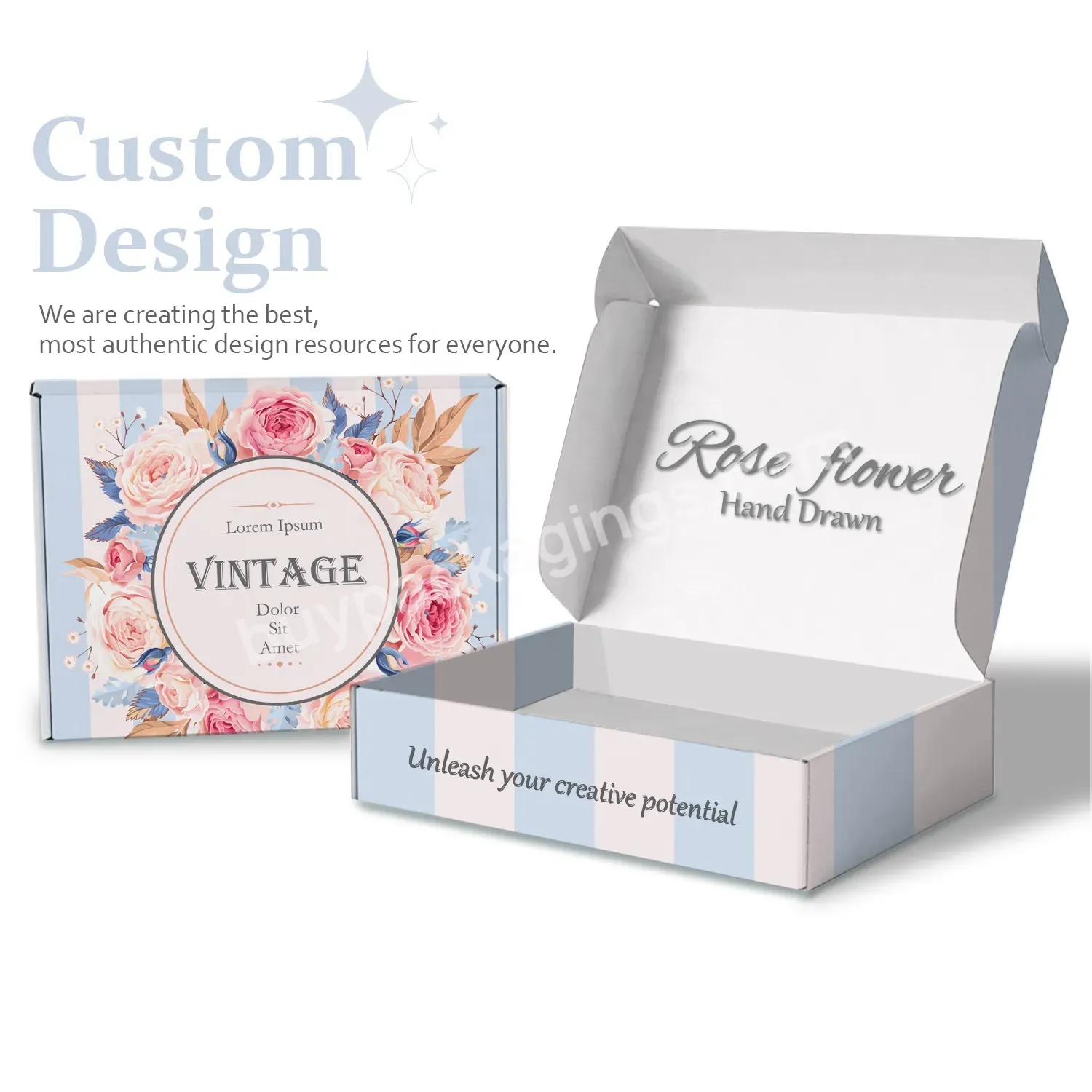 Custom Hot Sale Flat Pack Beautiful Folding Corrugated Nail Polish Package Box