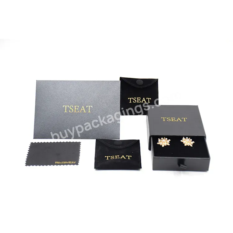 Custom Jewelry Box Sets Size Drawer Mailing Box Paper Card Hot Stamp For Gift Jewelry Stainless Steel Jewelry