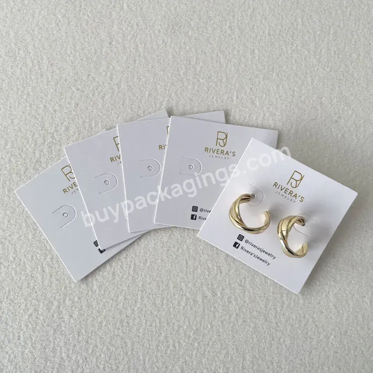 Custom Jewelry Display Cards Cardboard Paper Finger Ring Necklace Earring Packaging Card