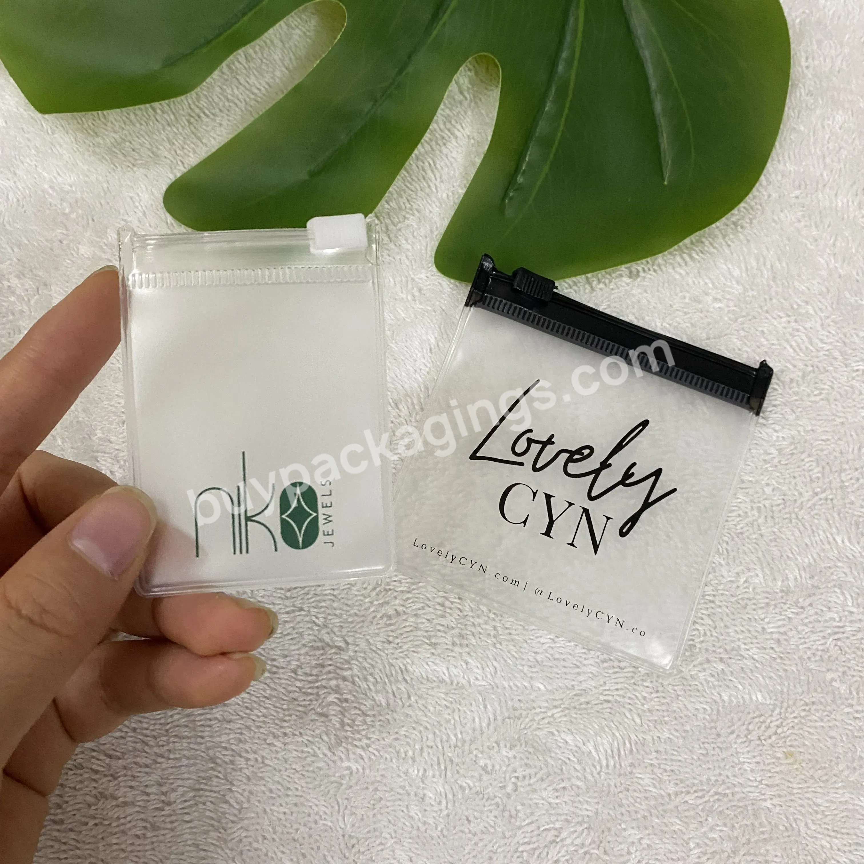 Custom Jewelry Packaging Plastic Bags With Logos,Pvc Clear Jewelrypouch