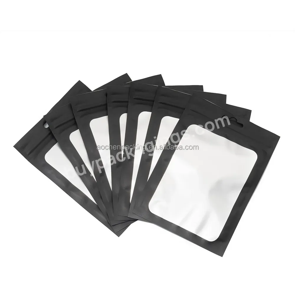 Custom Jewelry Packaging,Custom Smell Proof Bags,Black Mylar Bags With Clear Window