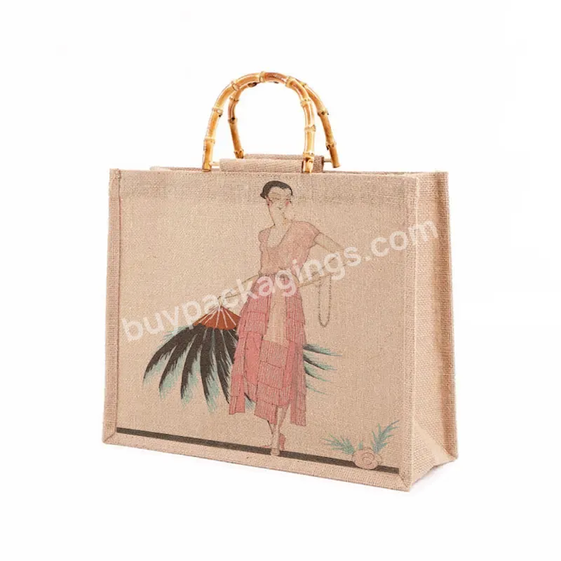 Custom Jute Tote Bag/jute Shopping Bag/bolsas De Yute