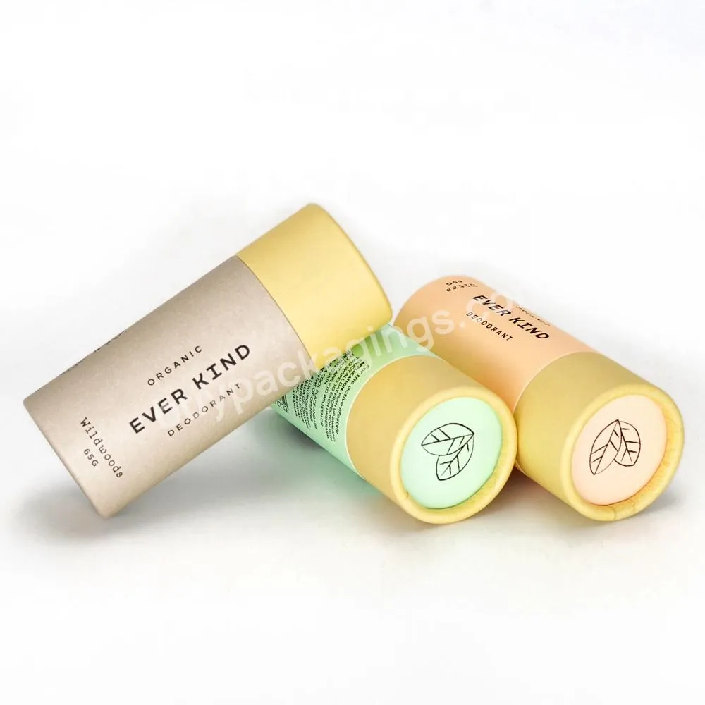 Custom Kraft Cardboard Cosmetics Packaging Push Up Paper Tube with Wax Paper Packaging