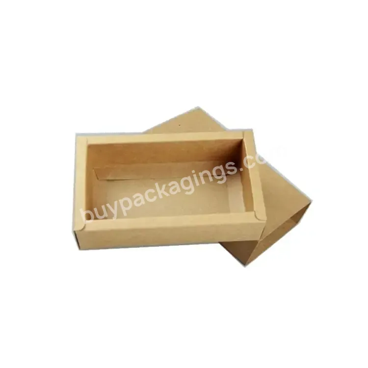 Custom Kraft Mail Shipping Printing Square Drawer Cosmetic Jewelry Packaging Paper Box