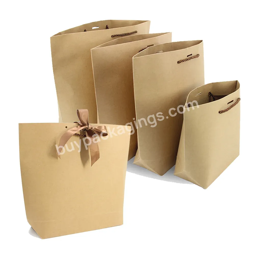 Custom Kraft Paper Bag Paper Kraft Bag Kraft Shopping Bagtwisted Handle Shopping Carrier Bag