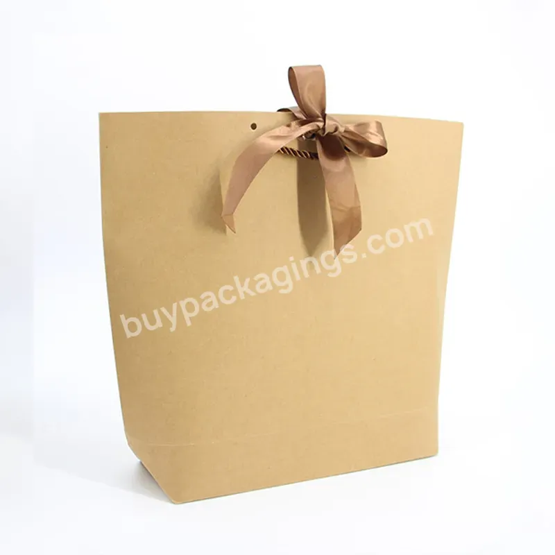 Custom Kraft Paper Bag Paper Kraft Bag Kraft Shopping Bagtwisted Handle Shopping Carrier Bag