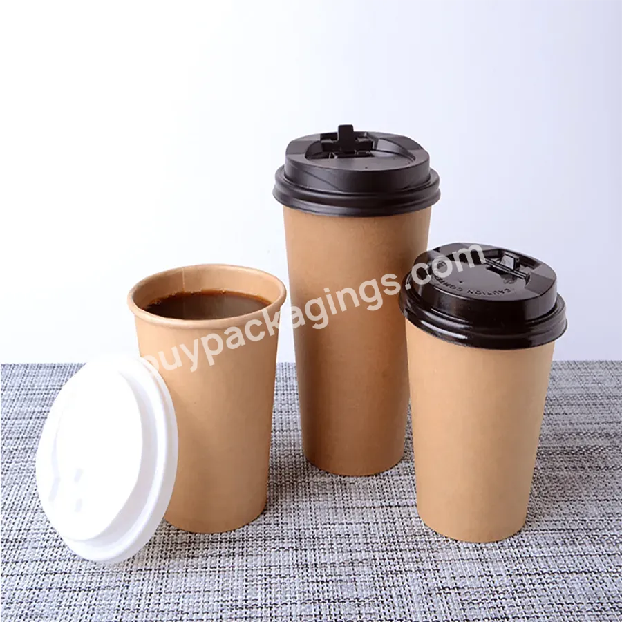 Custom Kraft Paper Cups Coffee Drink Carriers