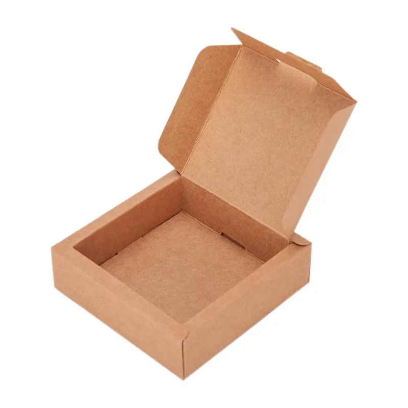 Custom kraft paper folding flap gift box for packaging tea