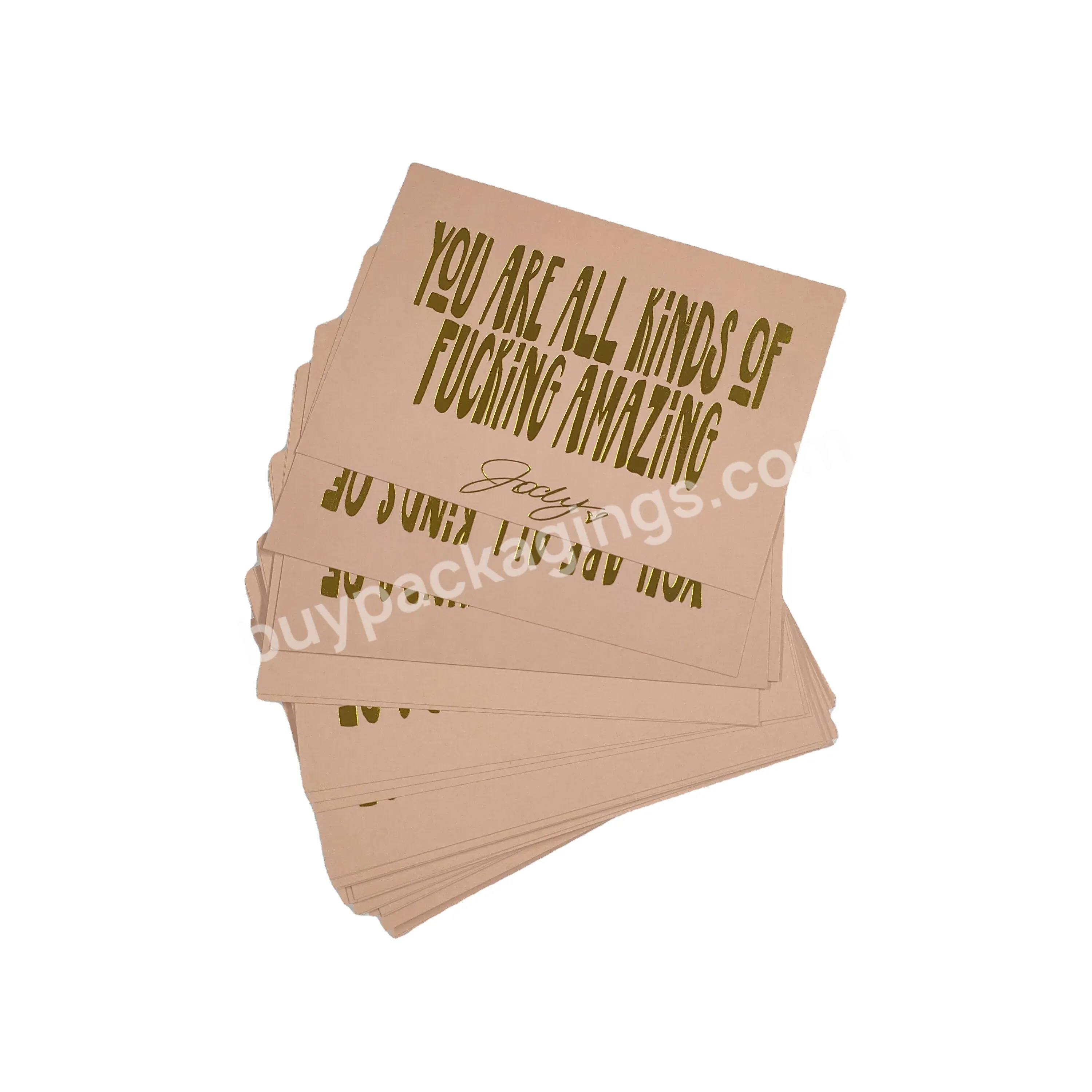 Custom Kraft Paper Greeting Card After-sales Service Card Post Paper Card