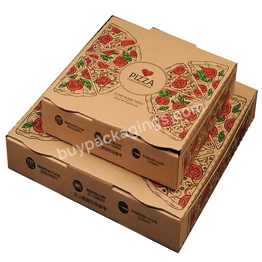 Custom Kraft Paper Pizza Box 9 11 13 15 Inch Pizza Box