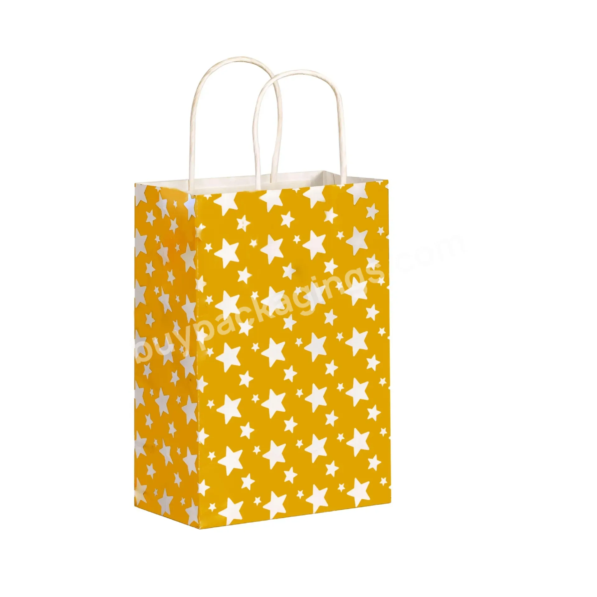 Custom Kraft Paper Shopping Bags Recycled Paper Bags With Handles Packaging Bags