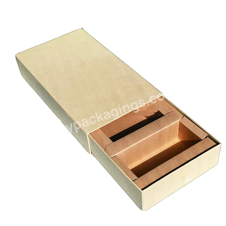 Custom Kraft Paper Tray Insert Wholesale Rigid Packaging Cardboard Paper Box Drawer Style