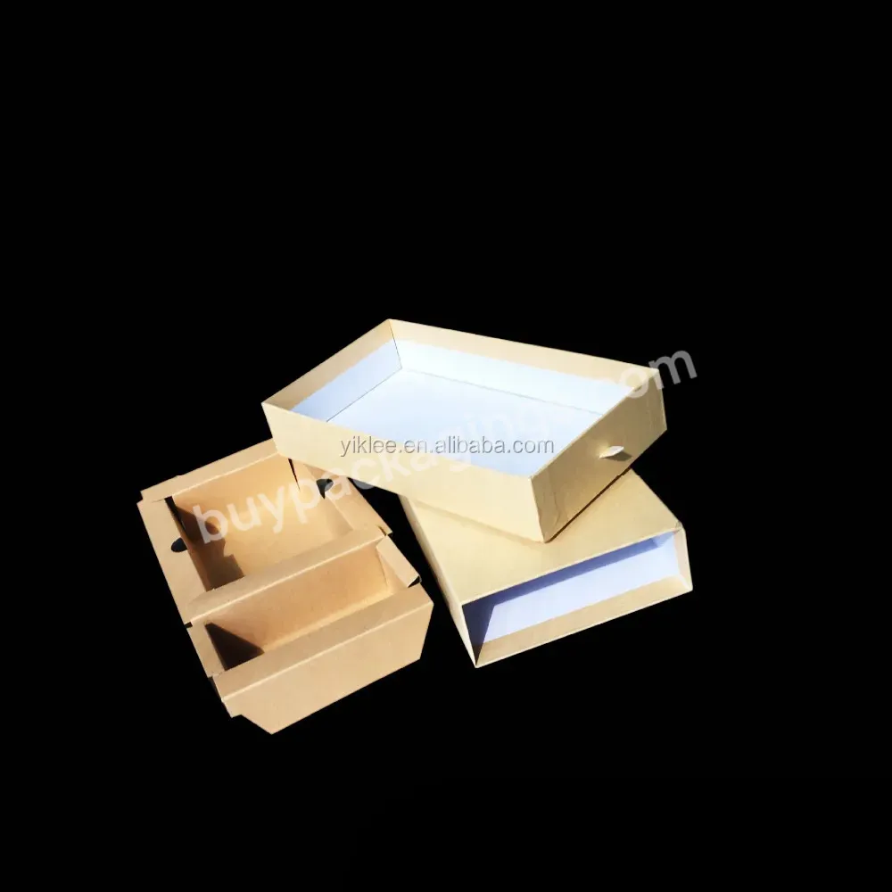 Custom Kraft Paper Tray Insert Wholesale Rigid Packaging Cardboard Paper Box Drawer Style
