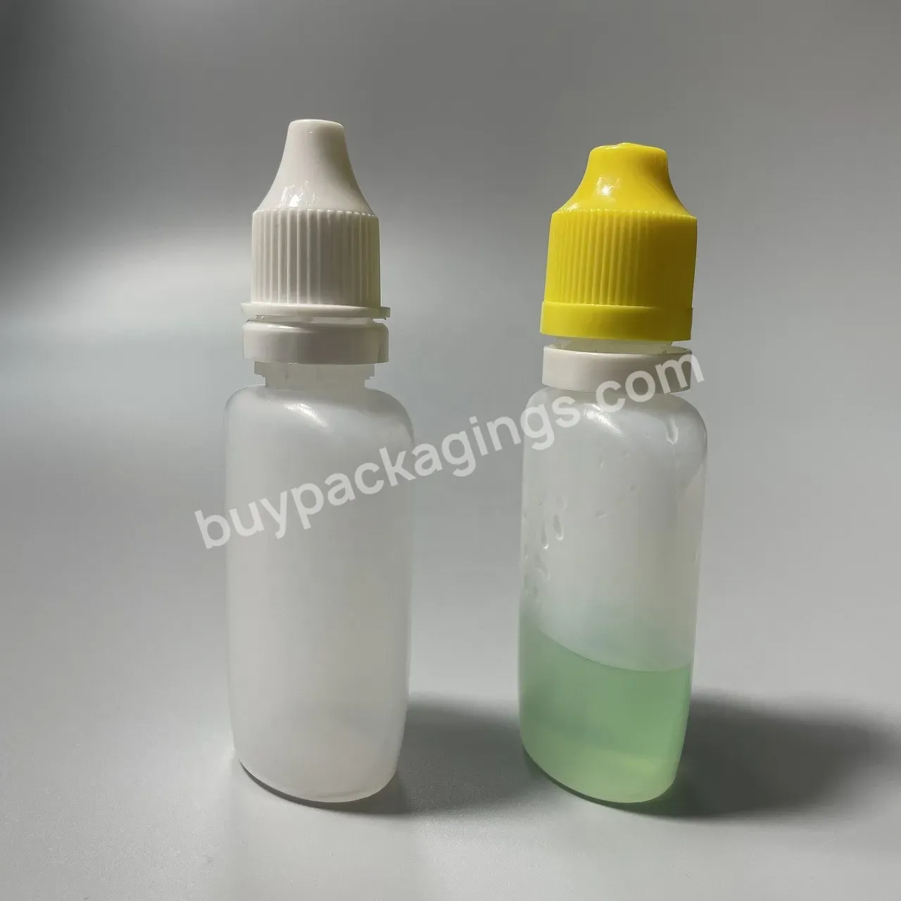 Custom Label Empty 20ml 30ml 10ml Clear Pe Eye Drop/essential Oil Dropper Plastic Bottle With Crc Cap