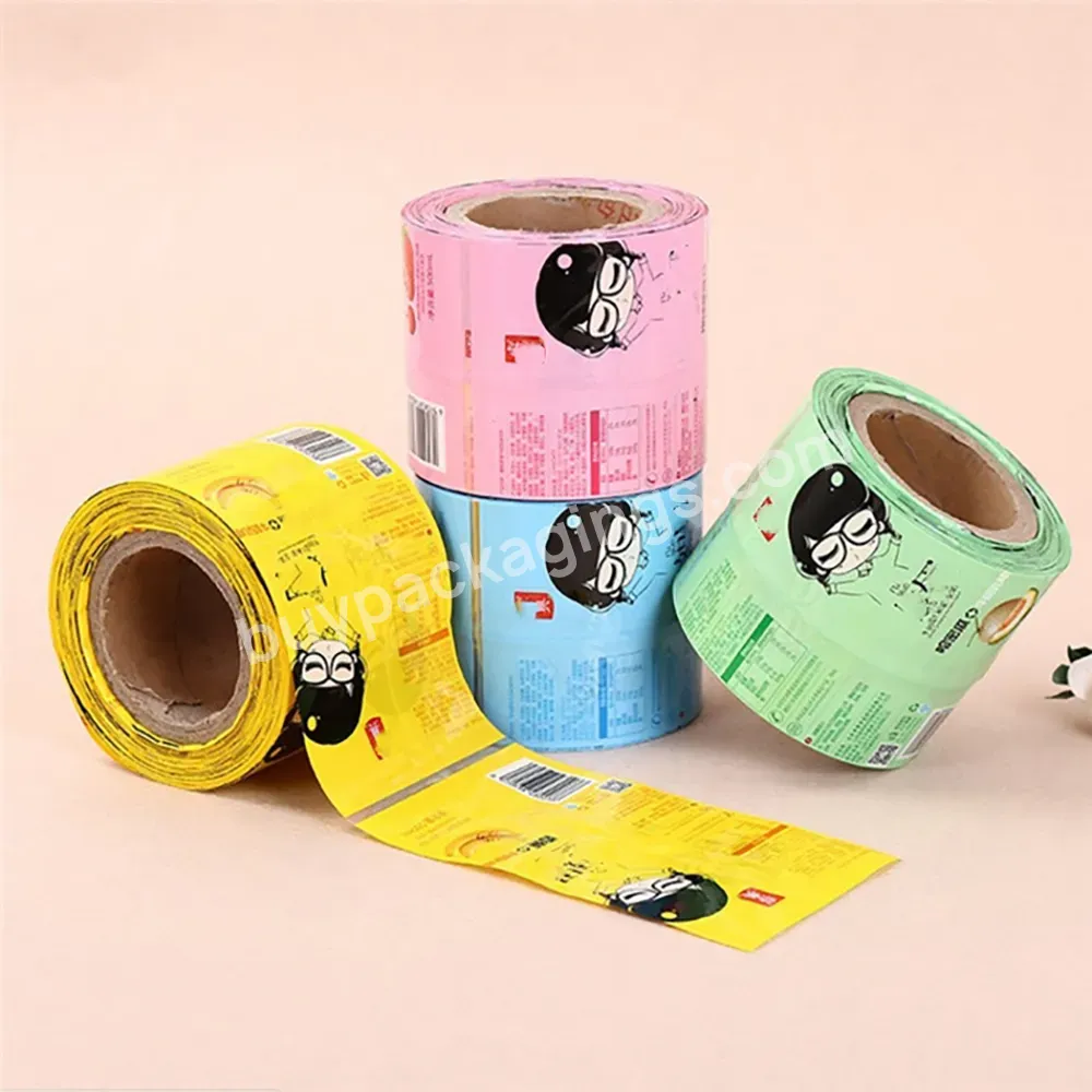 Custom Laminated Plastic Packaging Mylar Roll Film Color Printed Sachet Film Roll Plastic Roll With Your Design