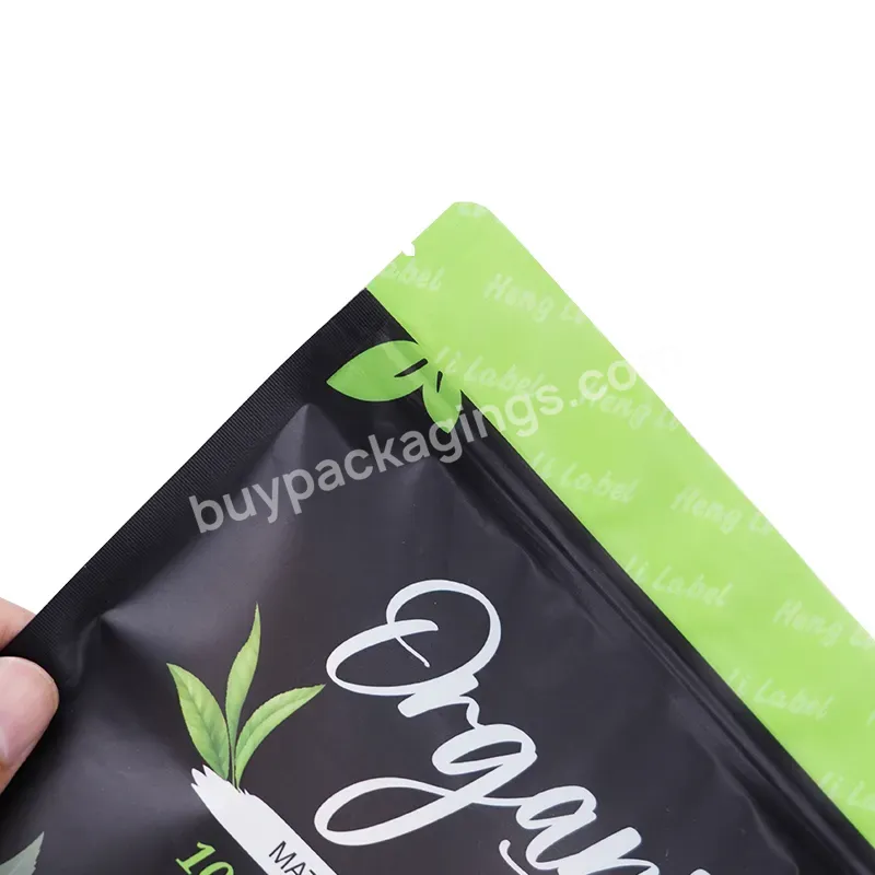 Custom Laminated Plastic Packaging Resealable Smell Proof Stand Up Bags Small Zipper Tea Package Pouch