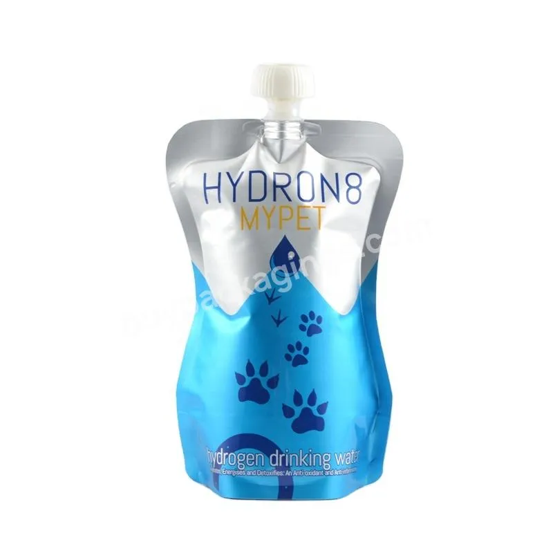 Custom Laminated Printing Juice Special Shape Plastic Packaging Bag Liquid Packaging Stand Up Plastic Drink Spout Pouch