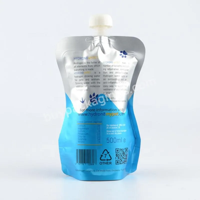 Custom Laminated Printing Juice Special Shape Plastic Packaging Bag Liquid Packaging Stand Up Plastic Drink Spout Pouch