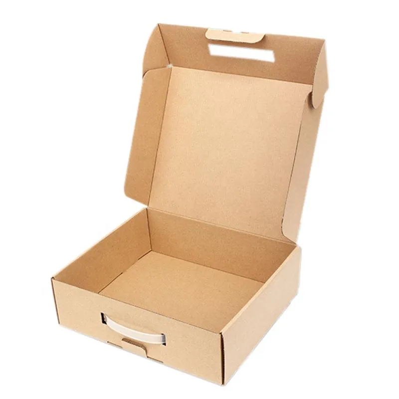 Custom Large Packaging Cardboard Box With Handle Elegant Paper Packaging Boxes Kraft Paper Packing For Wedding Dresses