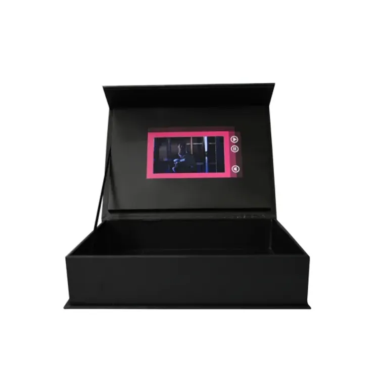 custom lcd screen video cards and gift box